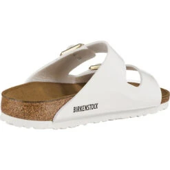 Birkenstock Damen Pantoletten Sandalen Arizona Pantolette Gemütlich Puschen Nubukleder Uni Pantoletten - Weiß Modell 1 -Birkenstock 10426209 05