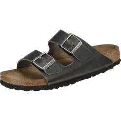 Birkenstock Arizona Weichfußbett Pantoletten Leder Schmal