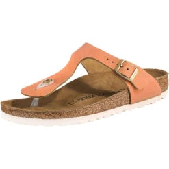 Birkenstock Gizeh Velours Schmal Zehentrenner - Kupfer