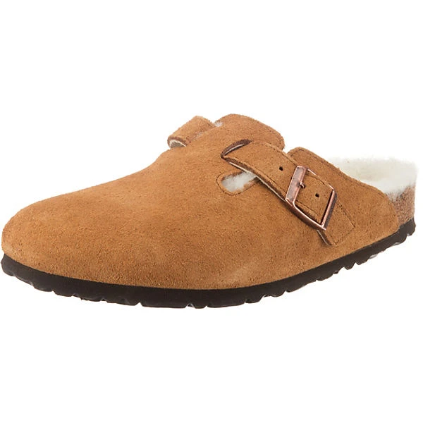Birkenstock Boston Shearling Veloursleder Clogs Schmal 3 Birkenstock Boston Shearling Veloursleder Clogs Schmal