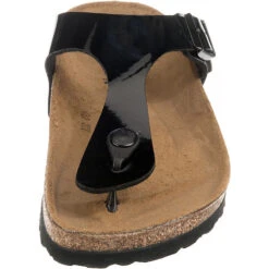 Birkenstock Gizeh Birkoflor Lacksynthetik Zehentrenner Schmal - Schwarz -Birkenstock 11441325 04