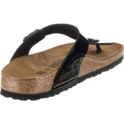 Birkenstock Gizeh Birkoflor Lacksynthetik Zehentrenner Schmal - Schwarz -Birkenstock 11441325 05