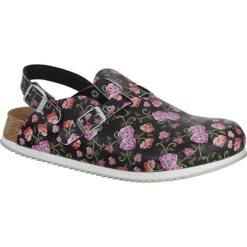 Birkenstock 23 Berufsschuhe Kay SL Blooming Roses - Schwarz