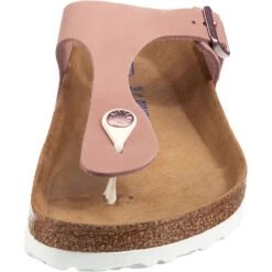 Birkenstock Gizeh Nubukleder Weit Nubukleder Zehentrenner - Rosa -Birkenstock 12652014 04