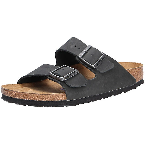 Birkenstock Herren Tieffußbett Pantolette Komfort-Pantoletten - Schwarz 3 Birkenstock Herren Tieffußbett Pantolette Komfort-Pantoletten - Schwarz