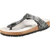 Birkenstock Gizeh Python Textil Komfort-Pantoletten Weit - Schwarz/weiß -Birkenstock 15007707 01