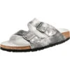 Birkenstock Arizona Bs Veloursleder Pantoletten Schmal - Silber 1 Birkenstock Arizona Bs Veloursleder Pantoletten Schmal - Silber -Birkenstock 15283518 01
