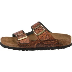 Birkenstock Arizona Snake Leder Komfort-Pantoletten Schmal - Braun -Birkenstock 15283535 03