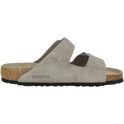 Birkenstock Arizona SFB Veloursleder Weichbettung Normal Sandale Unisex Erwachsene Klassische Sandalen - Grau -Birkenstock 16711138 03