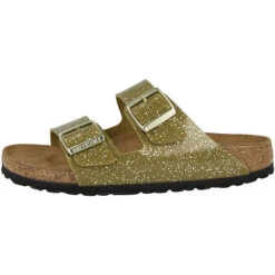 Birkenstock Arizona Birko-Flor Schmal Pantolette Damen Pantoletten - Grün