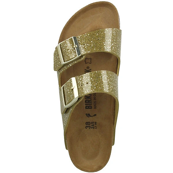 Birkenstock Arizona Birko-Flor Schmal Pantolette Damen Pantoletten - Grün 4 Birkenstock Arizona Birko-Flor Schmal Pantolette Damen Pantoletten - Grün – Bild 2