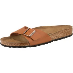 Birkenstock Madrid Birko-flor Pantoletten Normal - Braun/orange