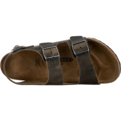 Birkenstock Milano Fettleder Komfort-Sandalen Normal - Khaki -Birkenstock 17057768 06
