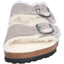 Birkenstock Damen Tieffußbett Pantolette Komfort-Pantoletten - Grau -Birkenstock 19877161 06