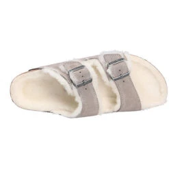 Birkenstock Damen Tieffußbett Pantolette Komfort-Pantoletten - Grau -Birkenstock 19877161 08