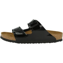 Birkenstock Arizona Birko-Flor Lack Schmal Sandale Unisex Erwachsene Klassische Sandalen - Schwarz