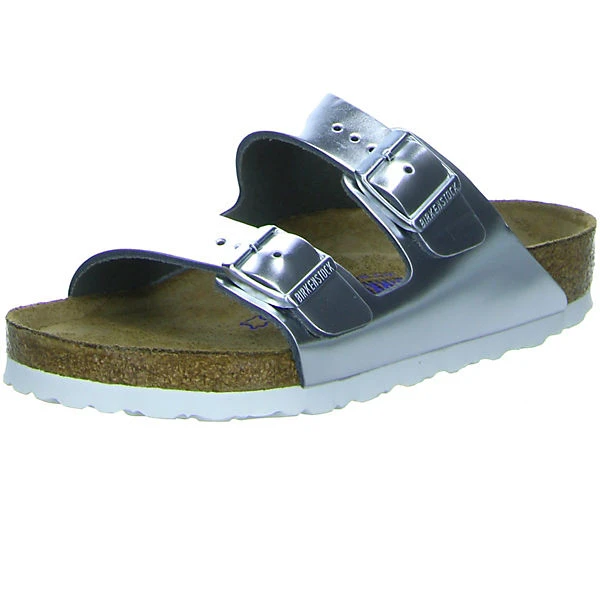 Birkenstock Arizona SFB Naturleder Weichbettung Normal Sandale Unisex Erwachsene Klassische Sandalen - Silber 3 Birkenstock Arizona SFB Naturleder Weichbettung Normal Sandale Unisex Erwachsene Klassische Sandalen - Silber