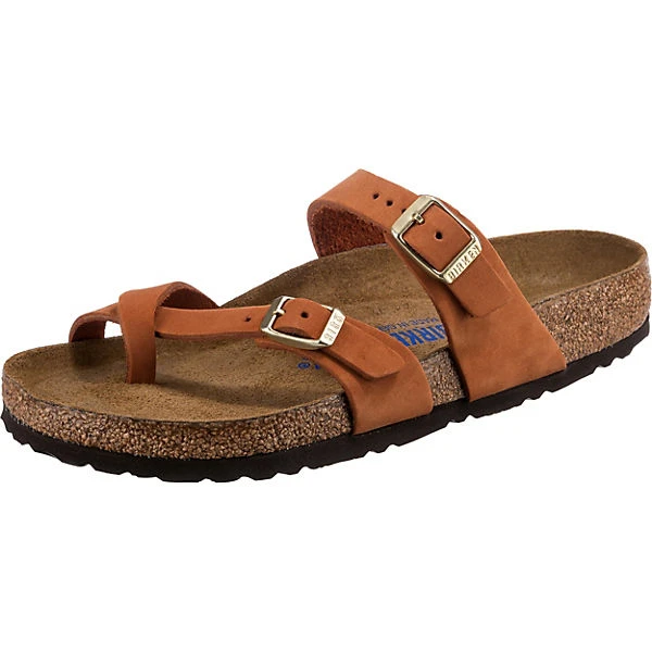 Birkenstock Mayari Weichbettung Nubukleder Zehentrenner Normal - Orange 3 Birkenstock Mayari Weichbettung Nubukleder Zehentrenner Normal - Orange
