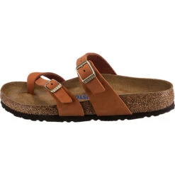 Birkenstock Mayari Weichbettung Nubukleder Zehentrenner Normal - Orange 11 Birkenstock Mayari Weichbettung Nubukleder Zehentrenner Normal - Orange -Birkenstock 21637050 03