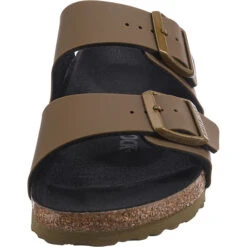 Birkenstock Arizona Birko-flor Icons Pantoletten Schmal - Khaki 12 Birkenstock Arizona Birko-flor Icons Pantoletten Schmal - Khaki -Birkenstock 21637060 04