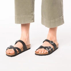 Birkenstock Kumba Fettleder Pantoletten Schmal