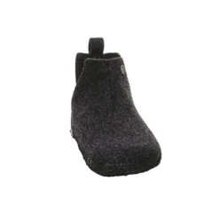 Birkenstock Damen Hausschuhe Slipper Andermatt Hüttenschuh Gemütlich Puschen Textil Uni Hausschuhe - Anthrazit -Birkenstock 22429209 03