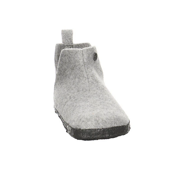 Birkenstock Damen Hausschuhe Slipper Andermatt Hüttenschuh Gemütlich Puschen Textil Uni Hausschuhe - Hellgrau 5 Birkenstock Damen Hausschuhe Slipper Andermatt Hüttenschuh Gemütlich Puschen Textil Uni Hausschuhe - Hellgrau – Bild 3