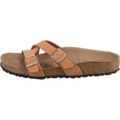 Birkenstock Yao Balance Birkibuc Vegan Pantoletten Schmal - Braun/orange -Birkenstock 24681424 03