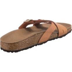 Birkenstock Yao Balance Birkibuc Vegan Pantoletten Schmal - Braun/orange -Birkenstock 24681424 05