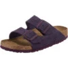 Birkenstock Arizona Weichbettung Veloursleder Pantoletten Schmal - Weinrot -Birkenstock 24681429 01