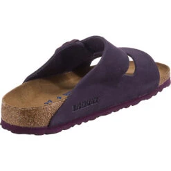 Birkenstock Arizona Weichbettung Veloursleder Pantoletten Schmal - Weinrot -Birkenstock 24681429 05