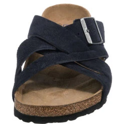 Birkenstock Lugano Velourlsleder Weichbettung Pantoletten Normal - Dunkelblau 10 Birkenstock Lugano Velourlsleder Weichbettung Pantoletten Normal - Dunkelblau -Birkenstock 24681432 04