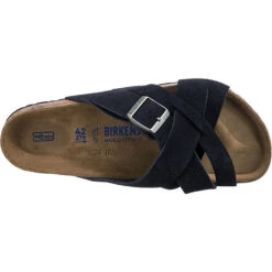 Birkenstock Lugano Velourlsleder Weichbettung Pantoletten Normal - Dunkelblau 12 Birkenstock Lugano Velourlsleder Weichbettung Pantoletten Normal - Dunkelblau -Birkenstock 24681432 06