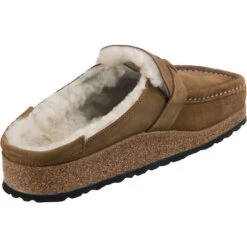 Birkenstock Buckley Veloursleder Lammfell Clogs Normal - Braun -Birkenstock 24681434 05