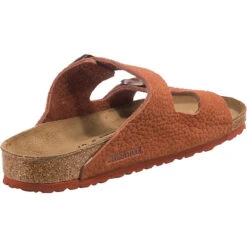 Birkenstock Arizona Nubukleder Pantoletten Normal - Braun/orange -Birkenstock 24681845 05