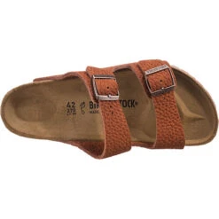 Birkenstock Arizona Nubukleder Pantoletten Normal - Braun/orange -Birkenstock 24681845 06