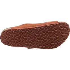 Birkenstock Arizona Nubukleder Pantoletten Normal - Braun/orange -Birkenstock 24681845 07