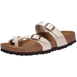 Birkenstock Damen Tieffußbett Pantolette Komfort-Pantoletten - Beige