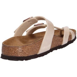 Birkenstock Damen Tieffußbett Pantolette Komfort-Pantoletten - Beige -Birkenstock 24767005 04