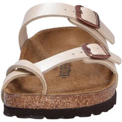 Birkenstock Damen Tieffußbett Pantolette Komfort-Pantoletten - Beige -Birkenstock 24767005 06