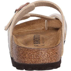 Birkenstock Damen Tieffußbett Pantolette Komfort-Pantoletten - Beige -Birkenstock 24767005 07