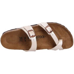 Birkenstock Damen Tieffußbett Pantolette Komfort-Pantoletten - Beige -Birkenstock 24767005 08