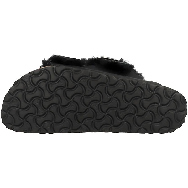 Birkenstock Arizona Big Buckle Lammfell Geöltes Nubukleder Schmal Sandale Damen Klassische Sandalen - Schwarz 7 Birkenstock Arizona Big Buckle Lammfell Geöltes Nubukleder Schmal Sandale Damen Klassische Sandalen - Schwarz – Bild 5