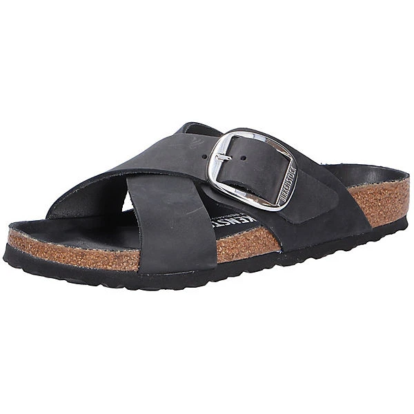 Birkenstock Damen Tieffußbett Pantolette Komfort-Pantoletten - Schwarz 3 Birkenstock Damen Tieffußbett Pantolette Komfort-Pantoletten - Schwarz