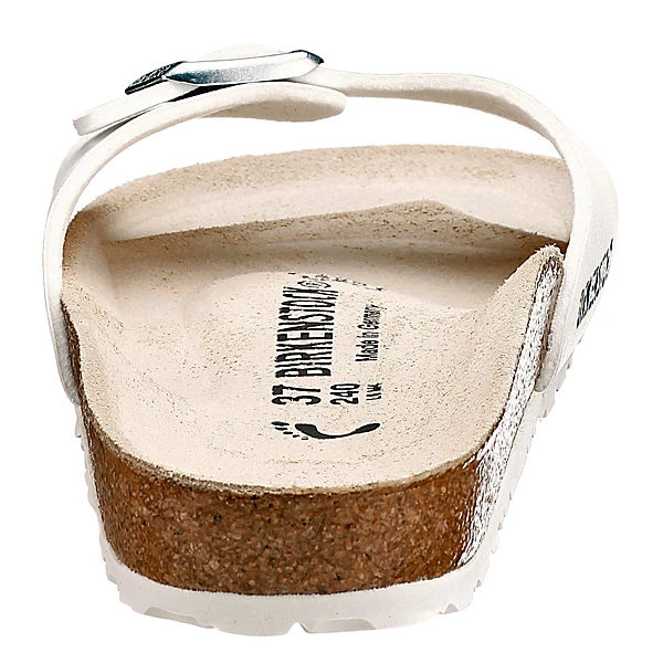 Madrid Birko-flor Schmal Pantoletten Schmal - Weiß 9 Madrid Birko-flor Schmal Pantoletten Schmal - Weiß – Bild 7