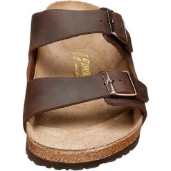 Birkenstock Arizona Nubukleder Geölt Pantoletten Normal - Dunkelbraun -Birkenstock 3051259 04