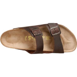 Birkenstock Arizona Nubukleder Geölt Pantoletten Normal - Dunkelbraun -Birkenstock 3051259 08
