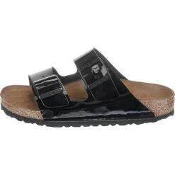 Birkenstock Arizona Birko-flor Patent Pantoletten Schmal - Schwarz Modell 1 11 Birkenstock Arizona Birko-flor Patent Pantoletten Schmal - Schwarz Modell 1 -Birkenstock 5418092 03