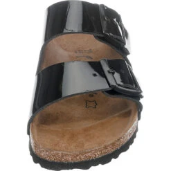 Birkenstock Arizona Birko-flor Patent Pantoletten Schmal - Schwarz Modell 1 12 Birkenstock Arizona Birko-flor Patent Pantoletten Schmal - Schwarz Modell 1 -Birkenstock 5418092 04