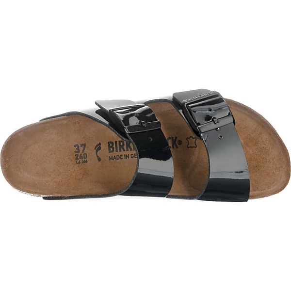 Birkenstock Arizona Birko-flor Patent Pantoletten Schmal - Schwarz Modell 1 8 Birkenstock Arizona Birko-flor Patent Pantoletten Schmal - Schwarz Modell 1 – Bild 6